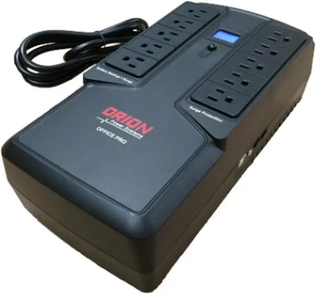 Main image of Orion 550VA/330W TAA Compliant UPS Battery Backup and Surge Protector, Standby UPS/Touch LCD Display, Flat/Wall Design, USB Comm Port, 37 Month Warranty