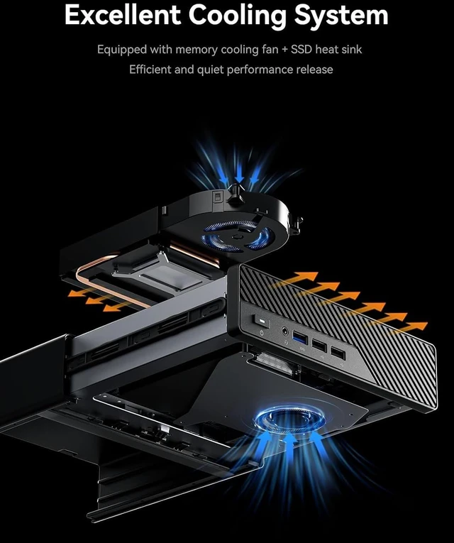 Alt view image 4 of 7 - MS-01-S1260 Mini PC Barebone Core i5-12600H, vPro Enterprise Support, 2x10Gbps SFP+ LAN, 2x2.5G RJ45, 2xUSB4, HDMI, 16xPCIe 4.0, M.2/U.2 NVMe SSD (No OS/RAM/SSD)