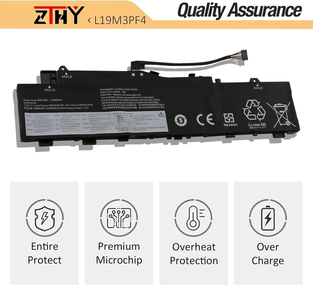Alt view image 4 of 7 - 56.5Wh L19M3PF4 L19C3PF3 L19M3PF3 L19L3PF7 Laptop Battery Replacement for Lenovo IdeaPad 5-14ALC05 82LM 5-14IAL7 82SD 5-14ARE05 81YM 5-14IIL05 81YH 5-14ITL05 82FE 5-14ABA7 82SE SB10W86956 5B10W86939