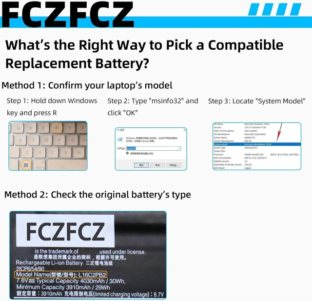 Alt view image 2 of 6 - L16C2PB2 Battery 30Wh 4030mAh Replacement for Lenovo IdeaPad 130-14AST 130-15AST / IdeaPad 320-14IAP 320-14IKB Series L16L2PB2 L16M2PB3 L17M2PB7 L17L2PF1 L16M2PB1 L16L2PB1 7.6V