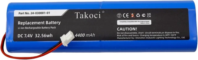 Main image of Replacement Battery for EGP-0620-1,EGP-0620-1 REV1,Hiper Ga, Hiper Gb, Hiper Lite Plus, Hiper Pro, Hiper-L1, L18650-4TOP, TOP240-030001-01,fits Part No 24-030001-01, 7.4V 4400mAh