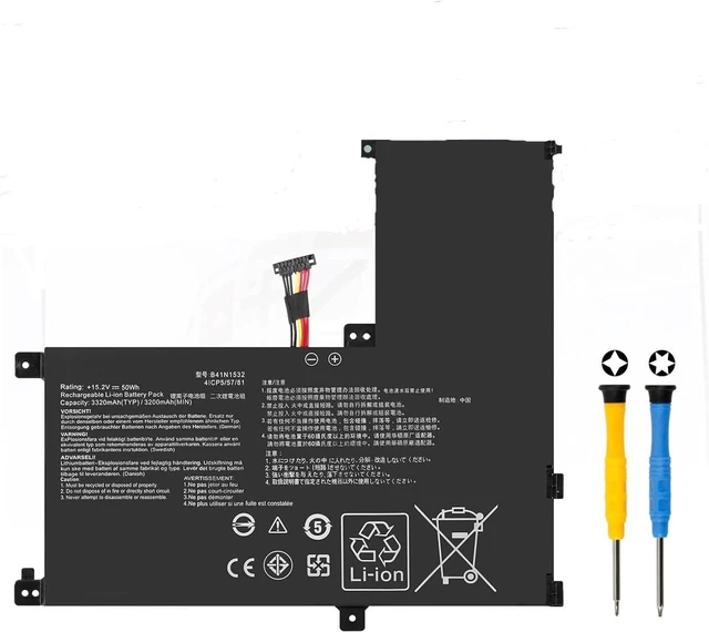 Main image of B41N1532 Compatible with Asus Q504U Q504UA Q534UA Zenbook Flip UX560 UX560UA Q504UAK UX560UA-1B UX560UA-FZ015T Q504UA-BBI5T12 BI5T26 0B200-02010100 15.2V 50Wh