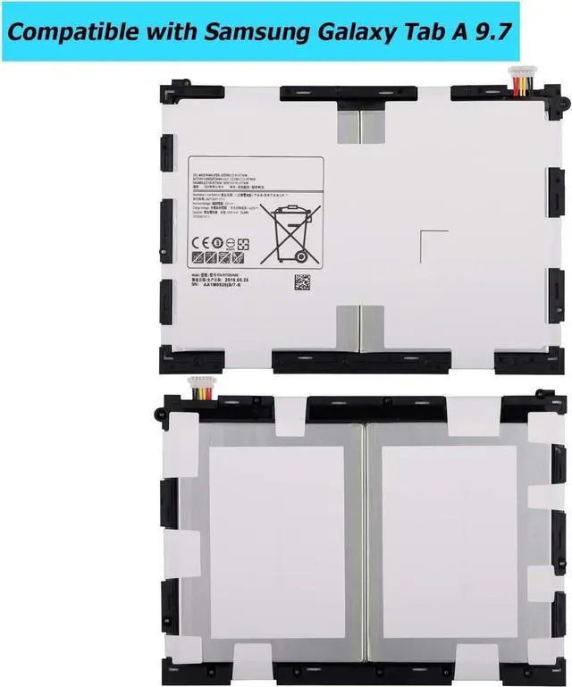 Alt view image 2 of 5 - EB-BT550ABE Compatible for Samsung Galaxy Tab A 9.7 Inch SM-T550 SM-P550 SM-T555C SM-T555 SM-P351 SM-P555 Series EB-BT550ABA 3.8V 22.8Wh 6000mAh with Tools