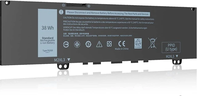 Main image of 11.4V 38WH 39DY5 F62G0 Battery Compatible for Dell Inspiron 13 7000 i7373 7373 7386 2-in-1 7370 7380 5370 P83G P87G P91G P83G001 P83G002 P87G001 Vostro 13 5370 039DY5 0F62G0 RPJC3 0RPJC3 F62GO