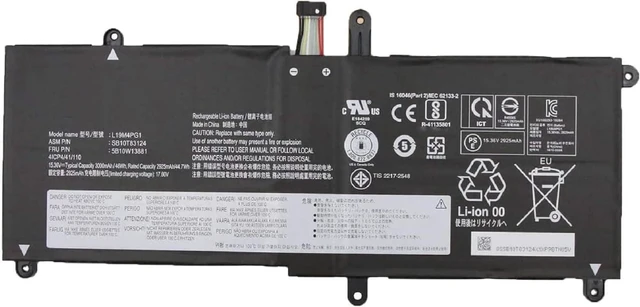 Main image of 15.36V 46Wh 3000mAh L19M4PG1 SB10T83124 5B10W13881 5B10W13882 20SE 20SF Batería de Repuesto para computadora portátil Compatible for Lenovo ThinkPad 11e Yoga 6th Gen Series