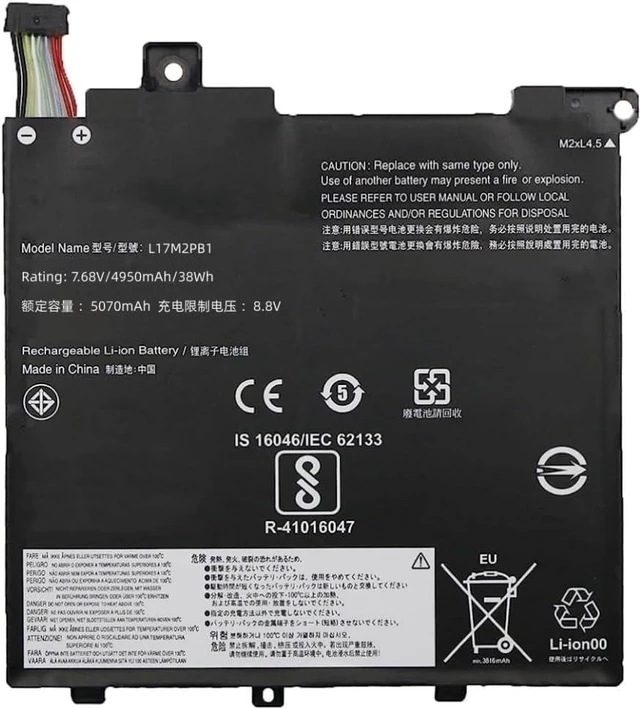 Main image of 7.68V 38Wh L17M2PB1 L17L2PB1 L17C2PB1 Batería de Repuesto para computadora portátil Compatible for Lenovo V330-14ARR V330-14IKB V130-14IGM V130-14IKB Series