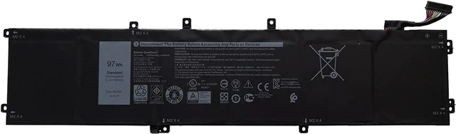Main image of 11.4V 97Wh 4K1VM V0GMT NYD3W TJDRR XYCW0 NCC3D 0NCC3D Batería de Repuesto para computadora portátil Compatible for Dell G7 17 7700 Series