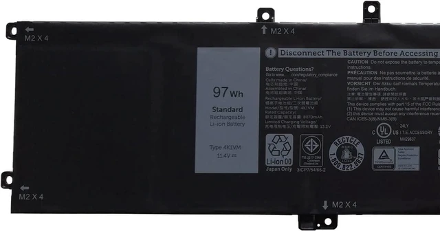Alt view image 2 of 5 - 11.4V 97Wh 4K1VM V0GMT NYD3W TJDRR XYCW0 NCC3D 0NCC3D Batería de Repuesto para computadora portátil Compatible for Dell G7 17 7700 Series