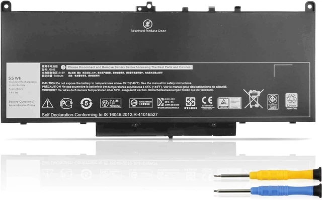 Main image of 7.6V 55WH MC34Y J60J5 242WD 1W2Y2 GG4FM Batería de Repuesto para computadora portátil Compatible for Dell Latitude E7270 P26S001 E7470 P61G001 R1V85 451-BBSX 451-BBSY 451-BBSU Series
