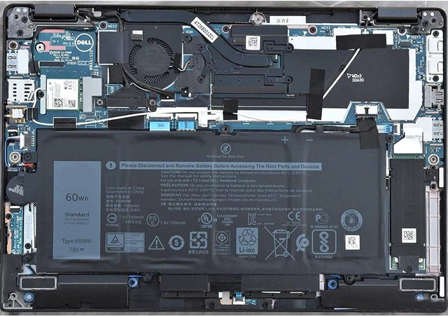 Alt view image 5 of 5 - 7.6V 60Wh K5XWW 6CYH6 71TG4 725KY N18GG J0PGR Batería de Repuesto para computadora portátil Compatible for Dell Latitude 7389 5289 E5289 7390 2-in-1 L3180 Series