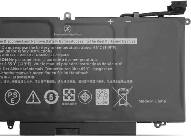 Alt view image 3 of 5 - 7.6V 60Wh K5XWW 6CYH6 71TG4 725KY N18GG J0PGR Batería de Repuesto para computadora portátil Compatible for Dell Latitude 7389 5289 E5289 7390 2-in-1 L3180 Series