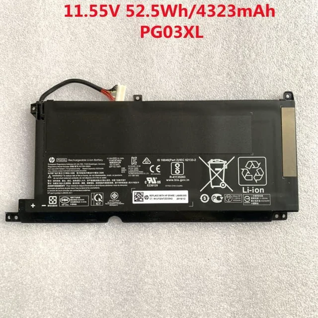 Alt view image 2 of 5 - 11.55V 52.5Wh 4323mAh PG03XLCompatible for PG03XL FPC52 15-dk TPN-C141 15-DK0125TX HSTNN-DB9G L48495-005