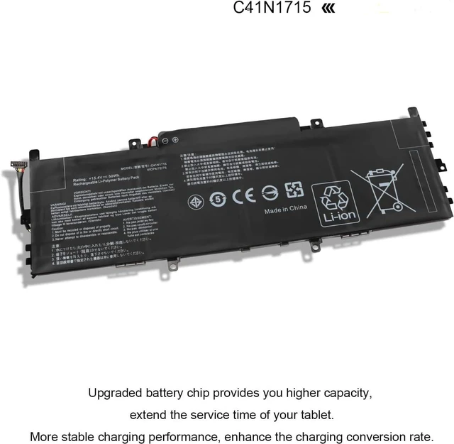 Alt view image 5 of 7 - 15.4V 50Wh C41N1715Compatible for 13 UX331FA UX331FN UX331UA UX331UA-1A UX331UA-1B UX331UA-1E