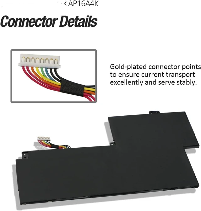 Alt view image 5 of 7 - 11.25V 42Wh/3770mAh AP16A4K Compatible for Acer Swift 1 SF113-31 Aspire One 11 AO1-132 AO1-132-C5MV AO1-132-C3T3 AO1-132-C0QL SF113-31-P5CK SF113-31-P13P Series