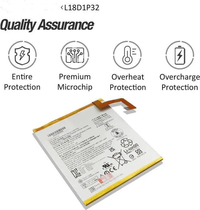 Alt view image 4 of 7 - L18D1P32 Compatible for Lenovo Smart Tab M10 HD TB-X505F TB-X505L TB-X605LC TB-X505X TB-X605F TB-X605FC TB-X605L TB-X605M TB-X605C with Tool Kits