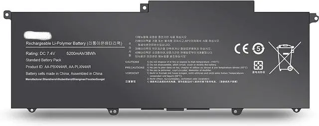 Main image of AA-PLXN4AR AA-PBXN4AR Compatible for Samsung 900X3B 900X3C 900X3D 900X3E 900X3F NP900X3B NP900X3C NP900X3C-A01CN NP900X3D NP900X3E NP900X3F NP900X3G Series(7.5V 44Wh)