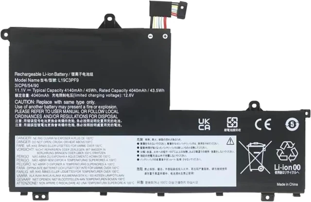 Main image of 11.1V 45Wh L19C3PF9 L19M3PF9 L19M3PF1 L19M3PF2 L19D3PF2 L19L3PF1 L19D3PF1 L19L3PF8 5B10X55572 5B10W67364 Compatible for Lenovo ThinkBook 14-IML 14-IIL 15-IML 15-IIL Series