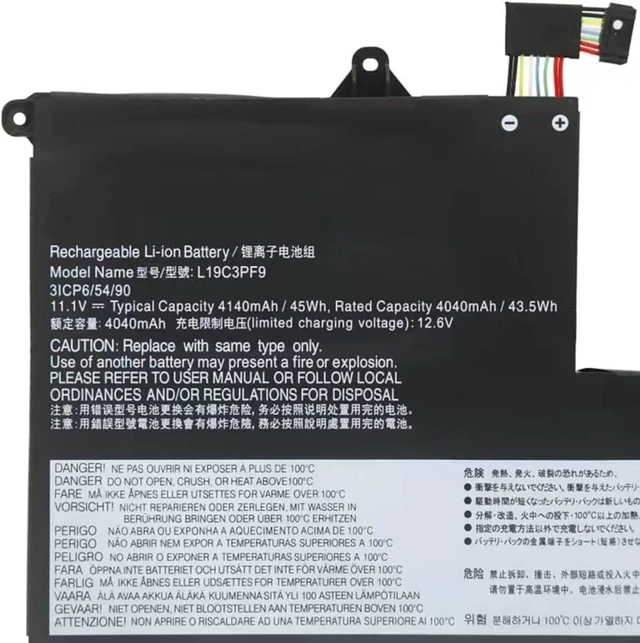 Alt view image 2 of 5 - 11.1V 45Wh L19C3PF9 L19M3PF9 L19M3PF1 L19M3PF2 L19D3PF2 L19L3PF1 L19D3PF1 L19L3PF8 5B10X55572 5B10W67364 Compatible for Lenovo ThinkBook 14-IML 14-IIL 15-IML 15-IIL Series