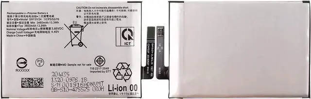 Alt view image 4 of 5 - SNYSV24 Compatible for Sony Xperia 10 II XQ-AU51 XQ-AU52 Series (3.85V 13.9Wh)