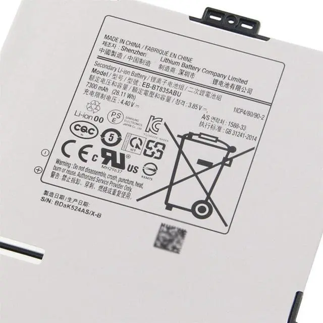 Alt view image 2 of 5 - EB-BT835ABU Compatible for Samsung Galaxy Tab S4 10.5 inch SM-T830 SM-T835 Series(3.85V 28.11Wh/7300mAh)