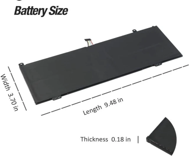 Alt view image 6 of 6 - 45Wh L18M4PF0 L18C4PF0 L18D4PF0 Compatible for Lenovo Thinkbook Plus 13 1st Gen 1 13.3" 13S-IML 13S-IWL 14S-IML 14S-IWL 20RR 20R9 20RS 20RM 5B10W67315 5B10S73499