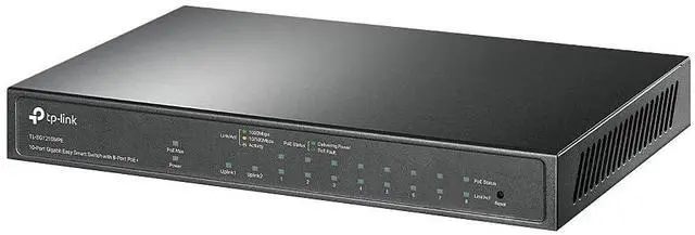 Alt view image 2 of 7 - TL-SG1210MPE | 8 Port Gigabit PoE Switch | Easy Smart Managed | 8 PoE+ Ports @123W, w/ 2 Uplink Gigabit Ports + 1 Combo SFP Slot | 3 Year Manufacturer Warranty | QoS, Vlan, IGMP & LAG