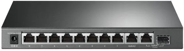 Main image of TL-SG1210MP, 8 Port Gigabit PoE Switch, 8 PoE+ Ports @123W, w/ 2 Uplink Gigabit Ports + 1 Combo SFP Slot, Plug & Play, Extend, Priority & Isolation Mode,