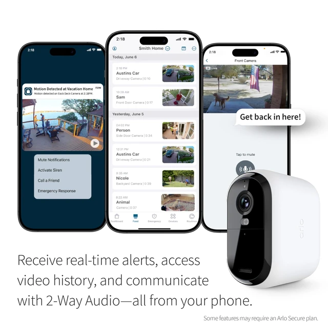 Alt view image 3 of 7 - Essential XL Security Camera 2K (2nd Gen, 2023 Release) - Wireless Outdoor Camera, 4X Longer Battery, Person Recognition, Package Detection, Animated Preview, 1-Mo. Trial of Secure Plan, 1 Cam