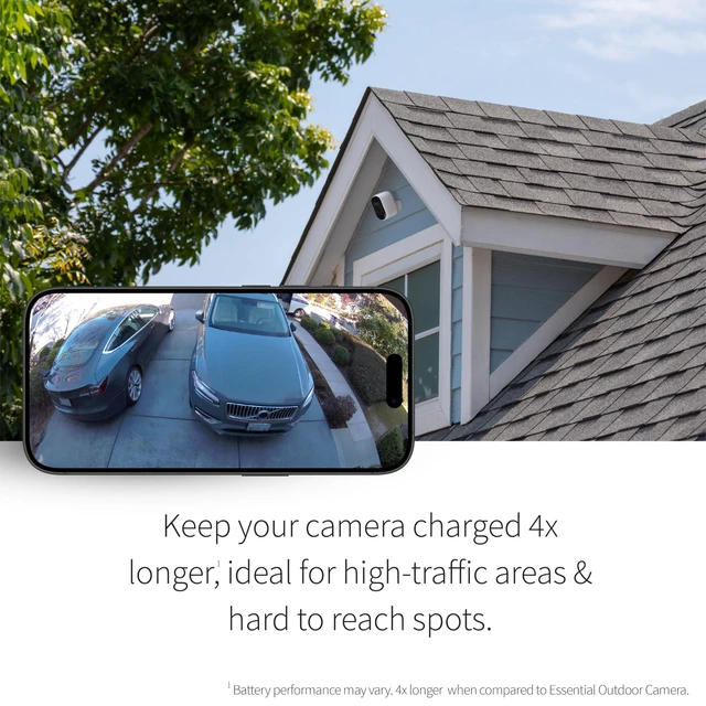 Alt view image 4 of 7 - Essential XL Security Camera 2K (2nd Gen, 2023 Release) - Wireless Outdoor Camera, 4X Longer Battery, Person Recognition, Package Detection, Animated Preview, 1-Mo. Trial of Secure Plan, 1 Cam