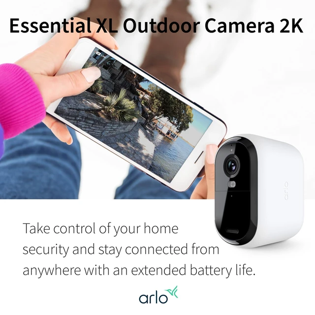 Alt view image 7 of 7 - Essential XL Security Camera 2K (2nd Gen, 2023 Release) - Wireless Outdoor Camera, 4X Longer Battery, Person Recognition, Package Detection, Animated Preview, 1-Mo. Trial of Secure Plan, 1 Cam