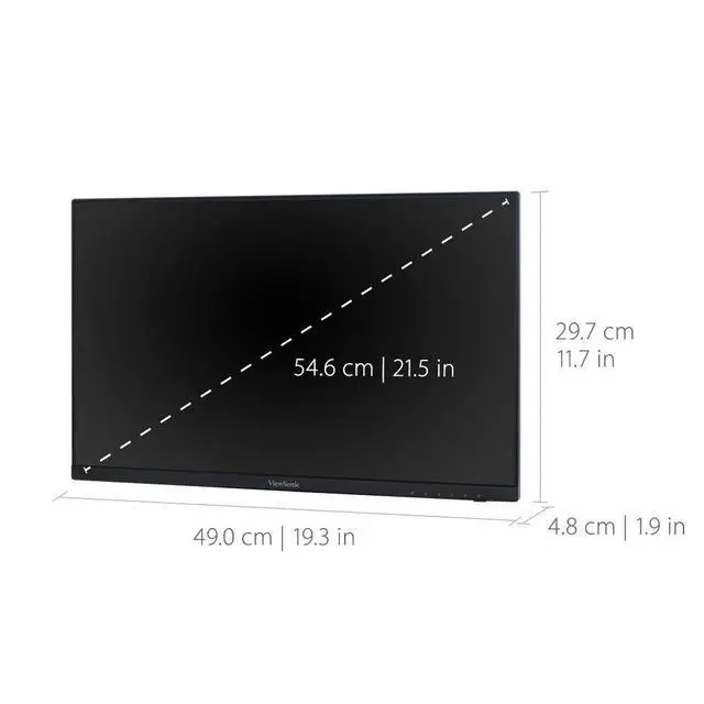 Alt view image 5 of 6 - VA2256-MHD_H2 22 Inch 1080p Dual Pack Head-Only Monitors, IPS Display with FreeSync for Dual-Screen Home and Office Setups, HDMI, DisplayPort, and VGA Inputs