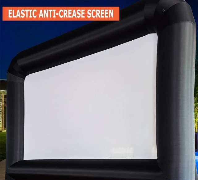 Alt view image 2 of 6 - 16 FT Outdoor Inflatable Projector Screen One-Piece Design, Easy Setup Blow-Up Screen with Quiet Fan, Perfect for Backyard Movie Nights & Events (Stable Base)