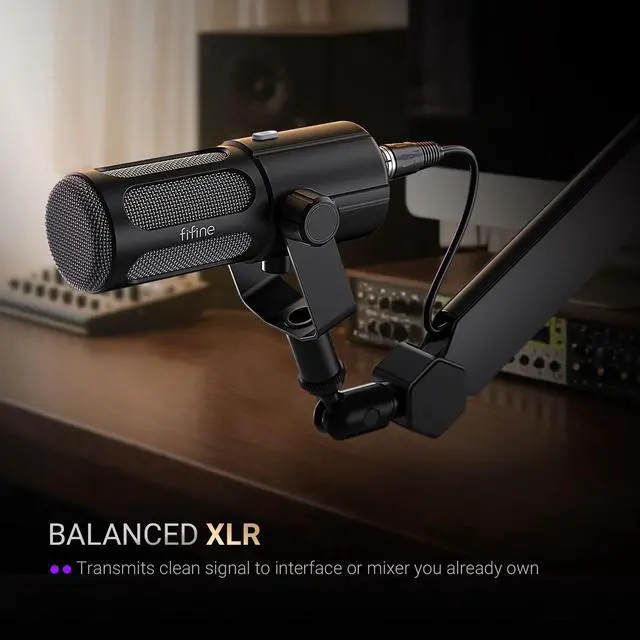 Alt view image 4 of 7 - AmpliTank TANK6 USB/XLR Dynamic Podcast Microphone for Vocal | Home Studio Streaming Mic, Mute Button, Monitoring Headphone Jack, Gain Knob, Metal Material, for Broadcast Recording