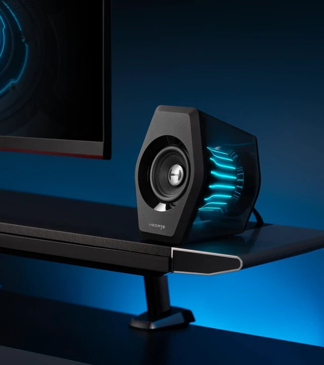 Alt view image 7 of 7 - Edifier G2000 Pro 2.0 RGB Gaming Speakers with 64W Peak Power, Virtual 7.1 Surround Sound, 270° TempoFlow Light Sync, Bluetooth 5.4/USB-C/AUX for PC, PS5, Game Console (Black)