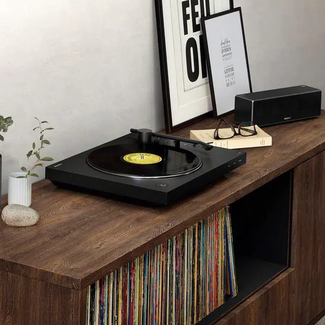 Alt view image 7 of 8 - Sony PSLX310BT Fully Automatic Belt-Drive Wireless Stereo Turntable - Plays 33 1/3 and 45 RPM Vinyl Records - Bluetooth - USB Output - Black
