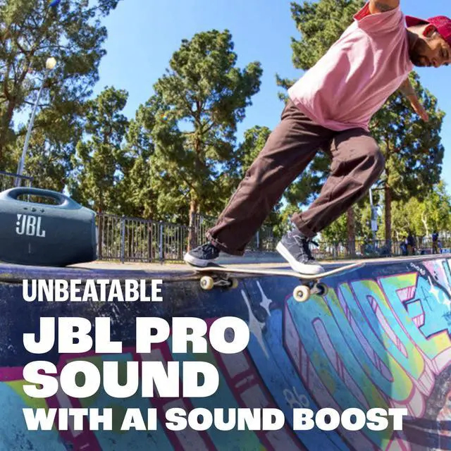 Alt view image 10 of 14 - Boombox 4 Portable Bluetooth Speaker - Black