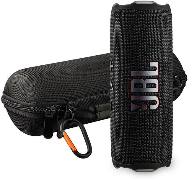 Main image of FLIP 7 (Black) Waterproof Portable Speaker Bundle with X-Halo Hardcase (Black)