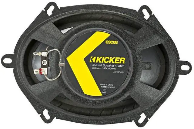 Alt view image 2 of 7 - KICKER CS Series CSC68 6 x 8 Inch Car Audio System Speaker, Black (2 Pack)