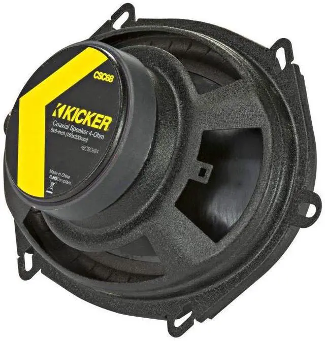 Alt view image 3 of 7 - KICKER CS Series CSC68 6 x 8 Inch Car Audio System Speaker, Black (2 Pack)