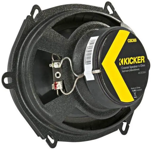 Alt view image 5 of 7 - KICKER CS Series CSC68 6 x 8 Inch Car Audio System Speaker, Black (2 Pack)