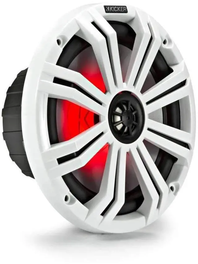 Alt view image 6 of 7 - 8" White Marine LED Speakers - 1-Pair of OEM Replacement Speakers