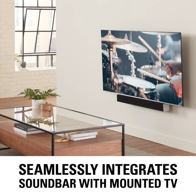 Alt view image 2 of 4 - Soundbar Mount For TV Mount Bracket - Height & Depth Adjust, Moves In-Sync With TV, Supports Sound Bars Up To 20 lbs - SASB1-B1