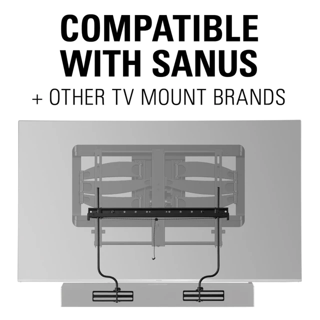 Alt view image 4 of 4 - Soundbar Mount For TV Mount Bracket - Height & Depth Adjust, Moves In-Sync With TV, Supports Sound Bars Up To 20 lbs - SASB1-B1