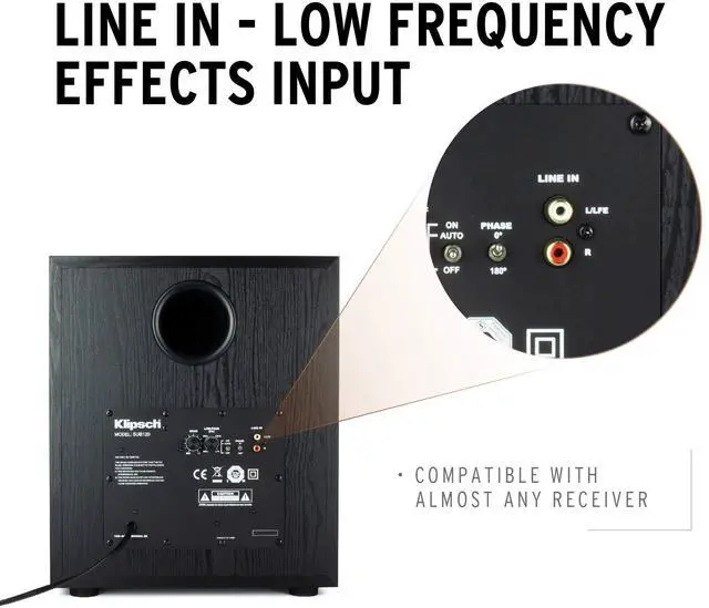 Alt view image 10 of 13 - Klipsch SUB-120-BLACK Synergy Black Label Subwoofer Speaker (2020)