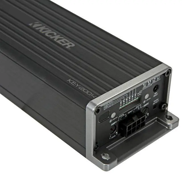 Alt view image 6 of 6 - 47KEY2004 Key 4-Channel DSP Smart Amplifier, 4x50W | Auto-tuning sound processor, cleaner louder door speakers, compact easy install, big factory stereo upgrade