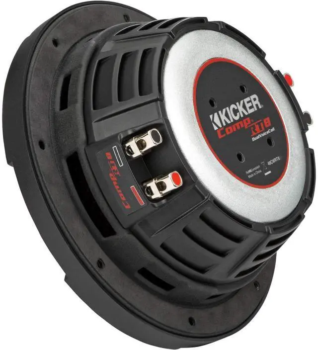 Alt view image 4 of 7 - 48CWRT82 CompRT 8" Subwoofer, DVC, 2-ohm | Slim design for tight spaces, dual voice coil wiring options, deep bass in trucks and compact builds