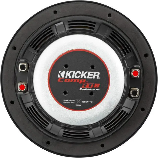Alt view image 2 of 7 - 48CWRT82 CompRT 8" Subwoofer, DVC, 2-ohm | Slim design for tight spaces, dual voice coil wiring options, deep bass in trucks and compact builds