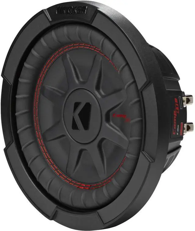Alt view image 6 of 7 - 48CWRT82 CompRT 8" Subwoofer, DVC, 2-ohm | Slim design for tight spaces, dual voice coil wiring options, deep bass in trucks and compact builds