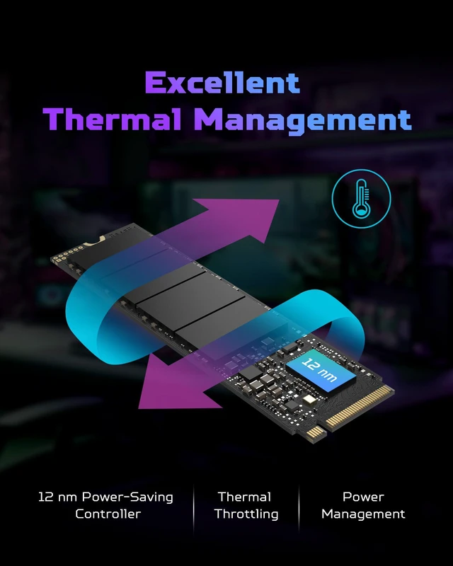 Alt view image 11 of 14 - Predator GM7 M.2 1T PCIe 4.0 SSD 7200 MB/s HMB PCIe Gen 4 x 4,NVMe 1.4 Solid State Disk