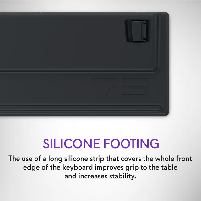 Alt view image 6 of 8 - Alienware Pro Wireless Gaming Keyboard - Bluetooth 5.1/2.4 GHz Radio Frequency Connectivity, Linear Mechanical, Hot-swappable switches, Tri mode connectivity, Adjustable Height - Dark Side of the Moon